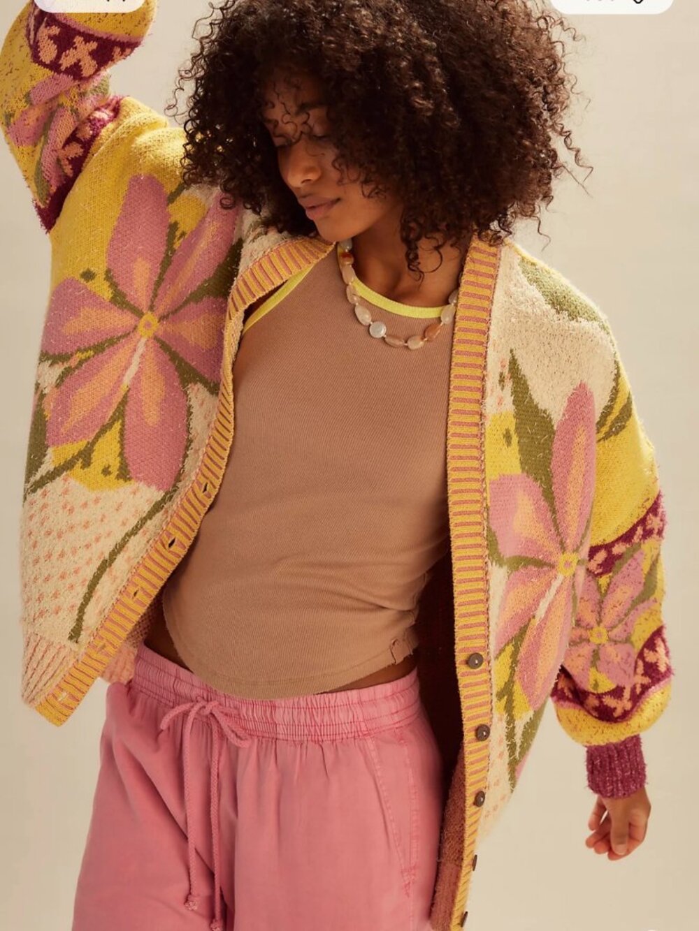 NWT Free People Bali Tropical Garden Cardigan
